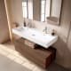 Conjunto mueble de baño con lavabo de cerámica de 12 cm de alto y cajonera Viso Nomad Principal 4