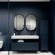 Conjunto mueble de baño con lavabo de cerámica de 12 cm de alto y cajonera Viso Nomad Principal 3
