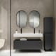 Conjunto mueble de baño con lavabo de cerámica de 12 cm de alto y cajonera Viso Nomad Principal 1