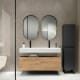 Conjunto mueble de baño con lavabo de cerámica de 12 cm de alto y cajonera Viso Nomad Principal 0