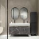 Conjunto mueble de baño con lavabo de cerámica de 12 cm de alto y cajonera Viso Bath Nomad Principal 4