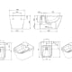 Pack inodoro suspendido + cisterna empotrada + pulsador + bide Unisan Sanindusa Look Croquis 8