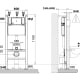 Pack inodoro suspendido + cisterna empotrada + pulsador + bide Unisan Sanindusa Look Croquis 13