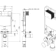 Pack inodoro suspendido + cisterna empotrada + pulsador + bide Unisan Sanindusa Look Croquis 10