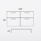 Conjunto de mueble de baño con banquillo con lavabo Flat Viso Verso Croquis 13