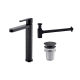 Pack Grifo de lavabo caño alto Imex Roma + Válvula click-clack + Sifón Principal 1