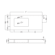 Lavabo encastrado Coycama Ambar Croquis 4