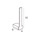 Portarrollos de baño vertical reserva Manillons Torrent Yass Croquis 3