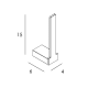 Portarrollos de baño vertical Manillons Torrent Yass Croquis 4
