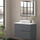 Mueble de baño con encimera piedra compactada blanca Bruntec Lia colores Principal 5