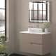 Mueble de baño con encimera piedra compactada blanca Bruntec Lia colores Principal 4