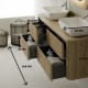 Mueble de baño con encimera de madera maciza Bruntec Baviera Croquis 5