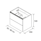 Mueble de baño con encimera Solid Surface Salgar Uniiq Croquis 4