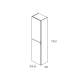 Columna con espejo para baño Royo Mirror Croquis 5