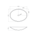 Lavabo sobre encimera Coycama Orbit Croquis 19