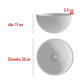 Lavabo sobre encimera Bruntec Bolonia Croquis 2
