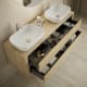 Mueble de baño con encimera de madera maciza Bruntec Laponia Detalle 2