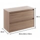 Mueble de baño moderno con encimera de madera Bruntec Oxford Croquis 10