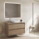 Mueble de baño moderno con encimera de madera Bruntec Oxford Principal 2