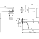 Grifo de lavabo empotrado GME Marriot Croquis 9