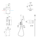 Conjunto de ducha empotrado Imex Bless Croquis 6