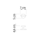 Percha doble de baño Gedy Eros Croquis 4