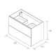 Conjunto mueble de baño Salgar Morai Croquis 15