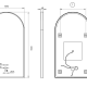 Espejo Arco con luz LED Ledimex Roma Croquis 7