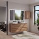 Mueble de baño color madera con encimera de madera Bruntec Vilma Principal 3