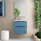 Conjunto mueble de baño fondo reducido 41cm Coycama Comet tirador negro Principal 2