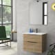 Conjunto mueble de baño fondo reducido 41cm Coycama Comet tirador negro Principal 0