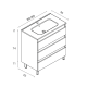 Conjunto mueble de baño Royo Kena Croquis 7