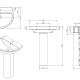 Lavabos de pie Unisan Sanidusa Easy Croquis 3