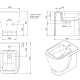 Pack inodoro + bidé compacto de Unisan Sanidusa Look Croquis 5