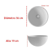 Lavabo sobre encimera Bruntec Fruit Croquis 2