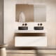 Mueble de baño con encimera de madera 10 cm de altura en color Cala con cajonera Visobath Nomad Principal 4
