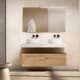 Mueble de baño con encimera de madera 10 cm de altura en color Cala con cajonera Visobath Nomad Principal 1