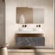 Mueble de baño con encimera de madera 10 cm de altura en color Cala con cajonera Visobath Nomad Principal 3