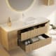 Mueble de baño madera maciza con encimera de solid surface Bruntec Alpes 13 Detalle 2