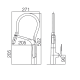 Grifo de cocina Imex Lanzarote Croquis 2