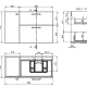 Mueble de baño con banquillo, encimera de madera VisoBath Verso Croquis 14