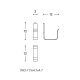 Toallero de baño aro Cosmic Line Croquis 2