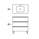 Conjunto mueble de baño Viso Granada Croquis 13