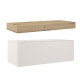 Mueble de baño con encimera de madera 10 cm de altura en color Roble Costa con cajonera Visobath Nomad Principal 3