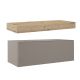 Mueble de baño con encimera de madera 10 cm de altura en color Roble Costa con cajonera Visobath Nomad Principal 6