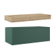 Mueble de baño con encimera de madera 10 cm de altura en color Roble Costa con cajonera Visobath Nomad Principal 8