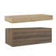 Mueble de baño con encimera de madera 10 cm de altura en color Roble Costa con cajonera Visobath Nomad Principal 2