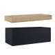 Mueble de baño con encimera de madera 10 cm de altura en color Roble Costa con cajonera Visobath Nomad Principal 10