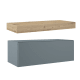 Mueble de baño con encimera de madera 10 cm de altura en color Roble Costa con cajonera Visobath Nomad Principal 5