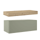 Mueble de baño con encimera de madera 10 cm de altura en color Roble Costa con cajonera Visobath Nomad Principal 4